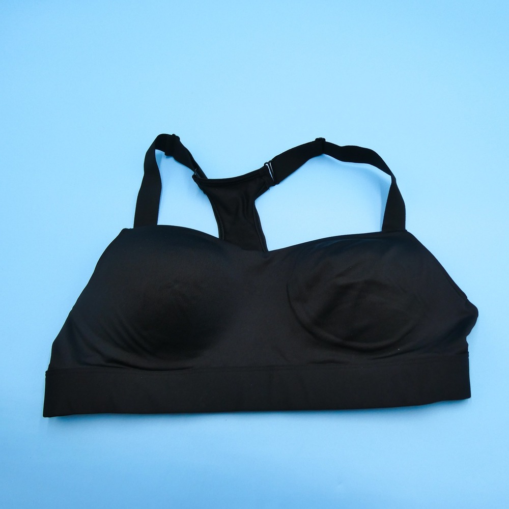 Pink Sports Bra Women Large Ultimate Push Up Black Racerback Recycled Polyester